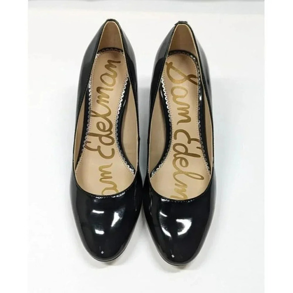 Sam Edelman Women's Elise Black Patent Leather Pump Heels Size 6.5 M (MSRP $130) - Picture 5 of 10